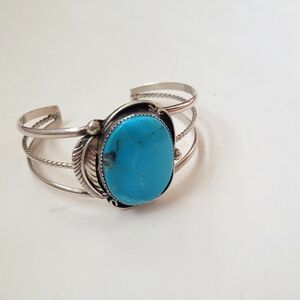 Sterling Silver Sleeping Beauty Turquise Cuff